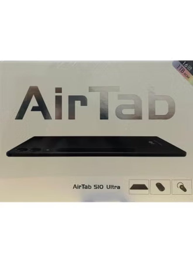 AIR TAB تابلت أندرويد S10 ألترا 5G واي فاي بشاشة 10.1 بوصة، 16 جيجابايت رام، 1 تيرابايت تخزين، بطارية 10000 مللي أمبير، كاميرا مزدوجة، فتح قفل بالوجه، لوحة مفاتيح عربية لاسلكية، تابلت عالي الأداء باللون الذهبي - Image 5